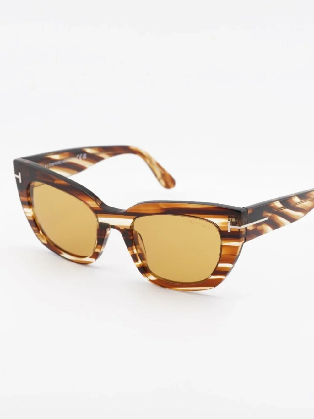 Tom Ford Athena FT1190 53E Sunglasses Havana Cat Eye Frame, Brown Lenses